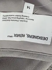 Vorschaubild 3 von Cocktailkleid Damen 42/XL Grau Elegant Vintage Wickelkleid