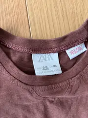 Vorschaubild 3 von Langarmshirt Kinder Gr. 98 Braun Basic Baumwolle Unisex