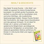 Vorschaubild 3 von 6 erste Puzzles Lillis Welt mit Holzfigur ab 2 Jahre 5940