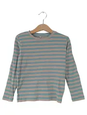 Vorschaubild 1 von Langarmshirt Kinder Gr. 110 Gestreift Türkis Beige Rippstrick