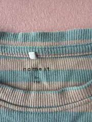Vorschaubild 3 von Langarmshirt Kinder Gr. 110 Gestreift Türkis Beige Rippstrick