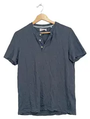 Vorschaubild 1 von Herren Henley T-Shirt Gr. S Grau Kurzarm Casual