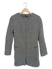 Vorschaubild 1 von Damen Sweatjacke Gr. S grau meliert Reißverschluss Baumwolle