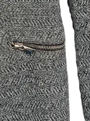 Vorschaubild 5 von Damen Sweatjacke Gr. S grau meliert Reißverschluss Baumwolle
