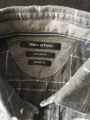 Vorschaubild 3 von MARC O POLO Herren Freizeithemd M Grau Kariert Langarm Baumwolle