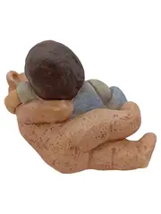 Vorschaubild 2 von Porzellan Figur Kind mit Teddybär Dekofigur Nostalgisch