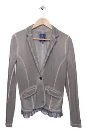 Vorschaubild 1 von Damen Blazer XS 34 Grau Casual Baumwolle Jacke
