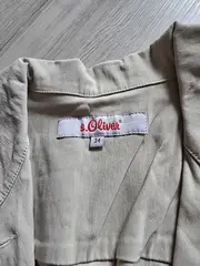 Vorschaubild 4 von Damen Jeansjacke Beige Gr. 34;XS Casual Langarm