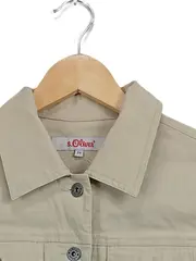 Vorschaubild 2 von Damen Jeansjacke Beige Gr. 34;XS Casual Langarm