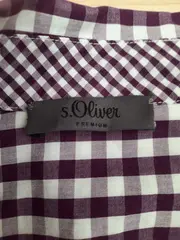 Vorschaubild 3 von Premium Hemdbluse Damen Gr. M 38 Lila Weiß Kariert Gingham