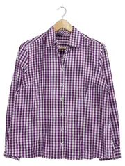 Vorschaubild 1 von Premium Hemdbluse Damen Gr. M 38 Lila Weiß Kariert Gingham