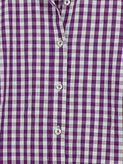 Vorschaubild 2 von Premium Hemdbluse Damen Gr. M 38 Lila Weiß Kariert Gingham