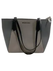 Vorschaubild 1 von Damen Henkeltasche Tote Bag Grau Beige Leder Elegant