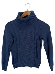 Vorschaubild 1 von Herren Pullover Rollkragen Zopfstrick Gr. 46/S Blau Casual