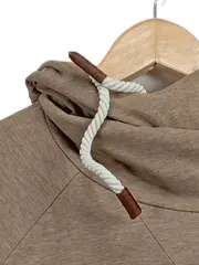 Vorschaubild 5 von Damen Hoodie Kapuzenpullover Beige Meliert Gr. M