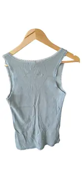 Vorschaubild 2 von EDC Damen Tank Top Rippstrick Gr. 38/M Blau Casual Spitze