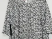 Vorschaubild 4 von Damen Langarmshirt Leopardenmuster Gr. 52/6XL Mehrfarbig Baumwolle