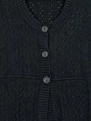 Vorschaubild 2 von Damen Strickjacke Kurzarm Schwarz Gr. 36 S Casual