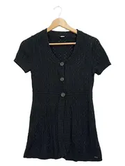 Vorschaubild 1 von Damen Strickjacke Kurzarm Schwarz Gr. 36 S Casual