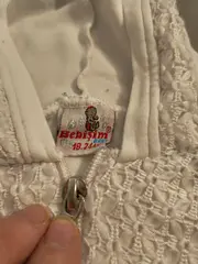 Vorschaubild 7 von Mädchen Weste Kapuze Strass Spitze Weiß Gr. 86/92