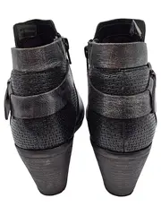 Vorschaubild 2 von Damen Stiefeletten Schwarz Gr. 38 Leder Blockabsatz Urban