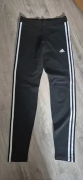 Vorschaubild 2 von Kinder Leggings Schwarz Gestreift 3 Streifen Gr. 170 Sportlich