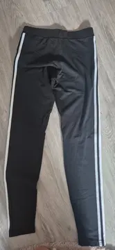 Vorschaubild 4 von Kinder Leggings Schwarz Gestreift 3 Streifen Gr. 170 Sportlich