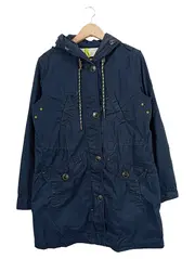Vorschaubild 1 von Damen Parka Blau Gr. 38/M Kapuze Baumwolle Freizeit Casual