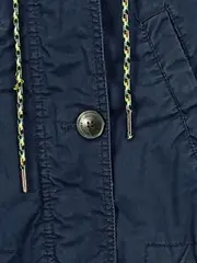 Vorschaubild 4 von Damen Parka Blau Gr. 38/M Kapuze Baumwolle Freizeit Casual