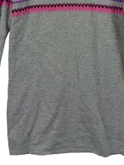 Vorschaubild 6 von Damen Strickkleid Fair Isle Muster Grau Gr. L