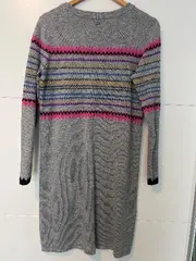 Vorschaubild 3 von Damen Strickkleid Fair Isle Muster Grau Gr. L