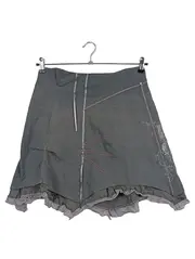 Vorschaubild 1 von Damen A-Linienrock Gr. 36 S Grau Modern Rüschen