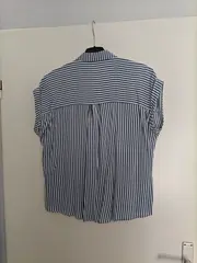 Vorschaubild 2 von Damen Hemdbluse Gr. 40/L gestreift Kurzarm Viskose