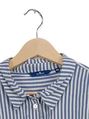 Vorschaubild 3 von Damen Hemdbluse Gr. 40/L gestreift Kurzarm Viskose