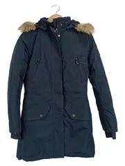 Vorschaubild 1 von Damen Parka Winterjacke Fellkapuze Blau Gr. XS