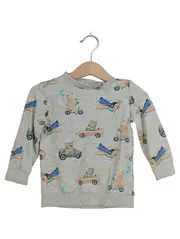 Vorschaubild 1 von Baby Sweatshirt Tiermotive Gr. 80 Grau Baumwolle
