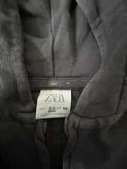Vorschaubild 2 von Kinder Kapuzenjacke Hoodie Gr. 98 Grau Reißverschluss Baumwolle
