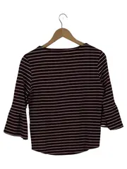 Vorschaubild 2 von Damen Pullover Einheitsgröße Rot-Weiß Gestreift Casual