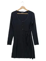 Vorschaubild 1 von TAIFUN Damen Blusenkleid Gr. 38 M Schwarz Klassisch Elegant Polyamid