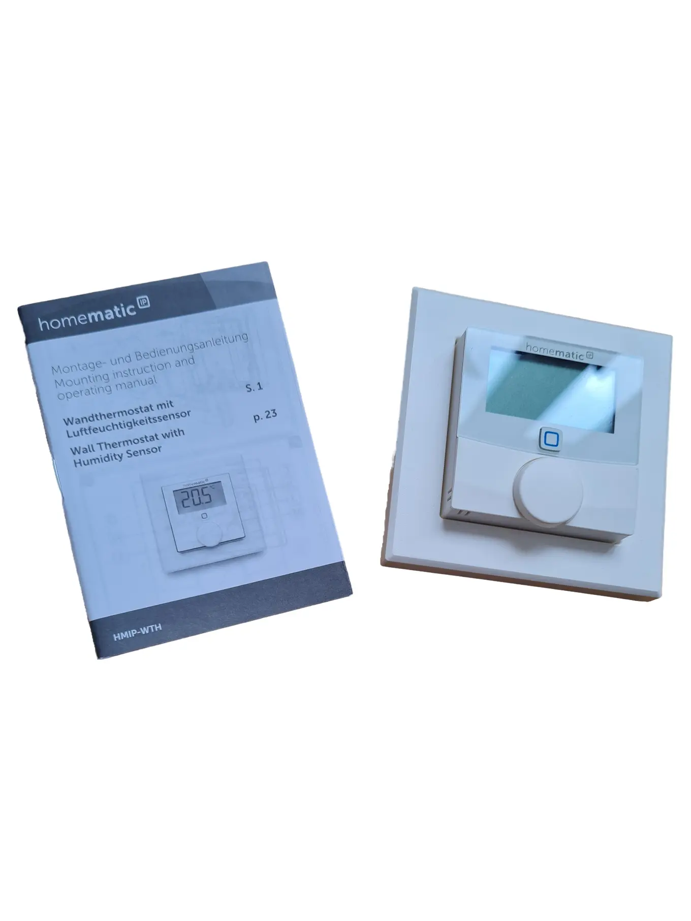 HOMEMATIC HMIP-WTH Digitales Wandthermostat Raumthermostat mit Luftfeuchtigkeitssensor Weiß