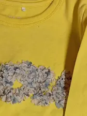 Vorschaubild 3 von Langarmshirt Blumen Applikation Baumwolle Gelb Gr. 68
