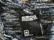 Vorschaubild 3 von Herren Pullover Meliert Blau Schnürung Slim Fit Gr. M