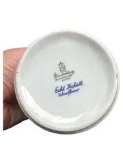 Vorschaubild 3 von Milchkännchen Porzellan Echt Kobalt Scharffeuer Gestreift Weiß 8cm