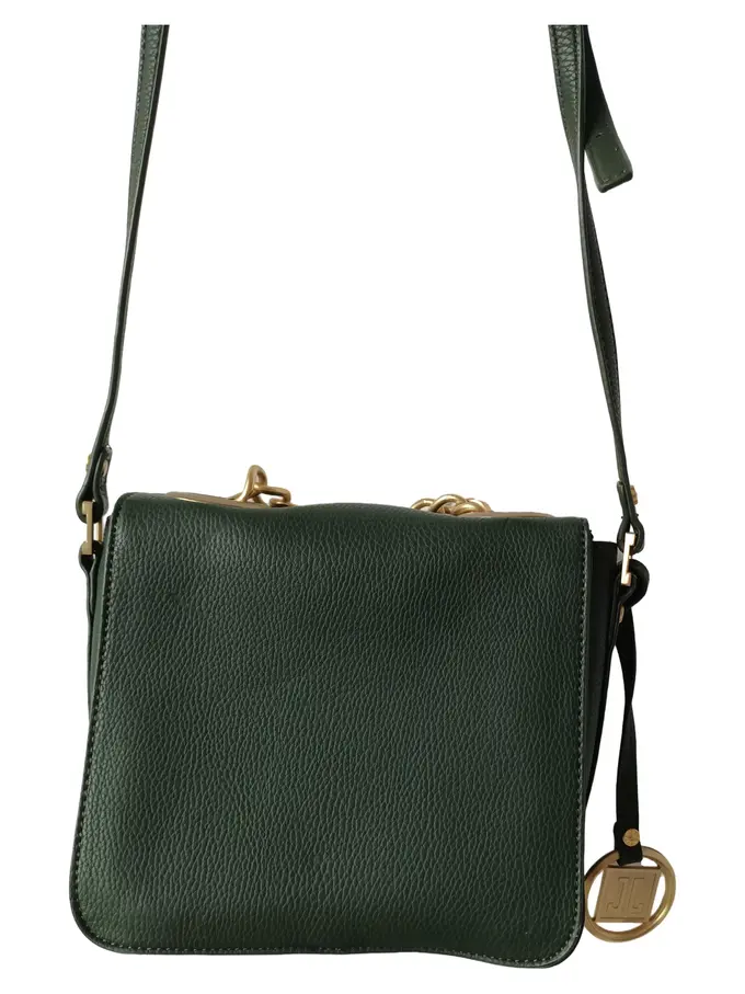 JETTE Damen Umhängetasche Grün Modern mit Goldkette Schultertasche