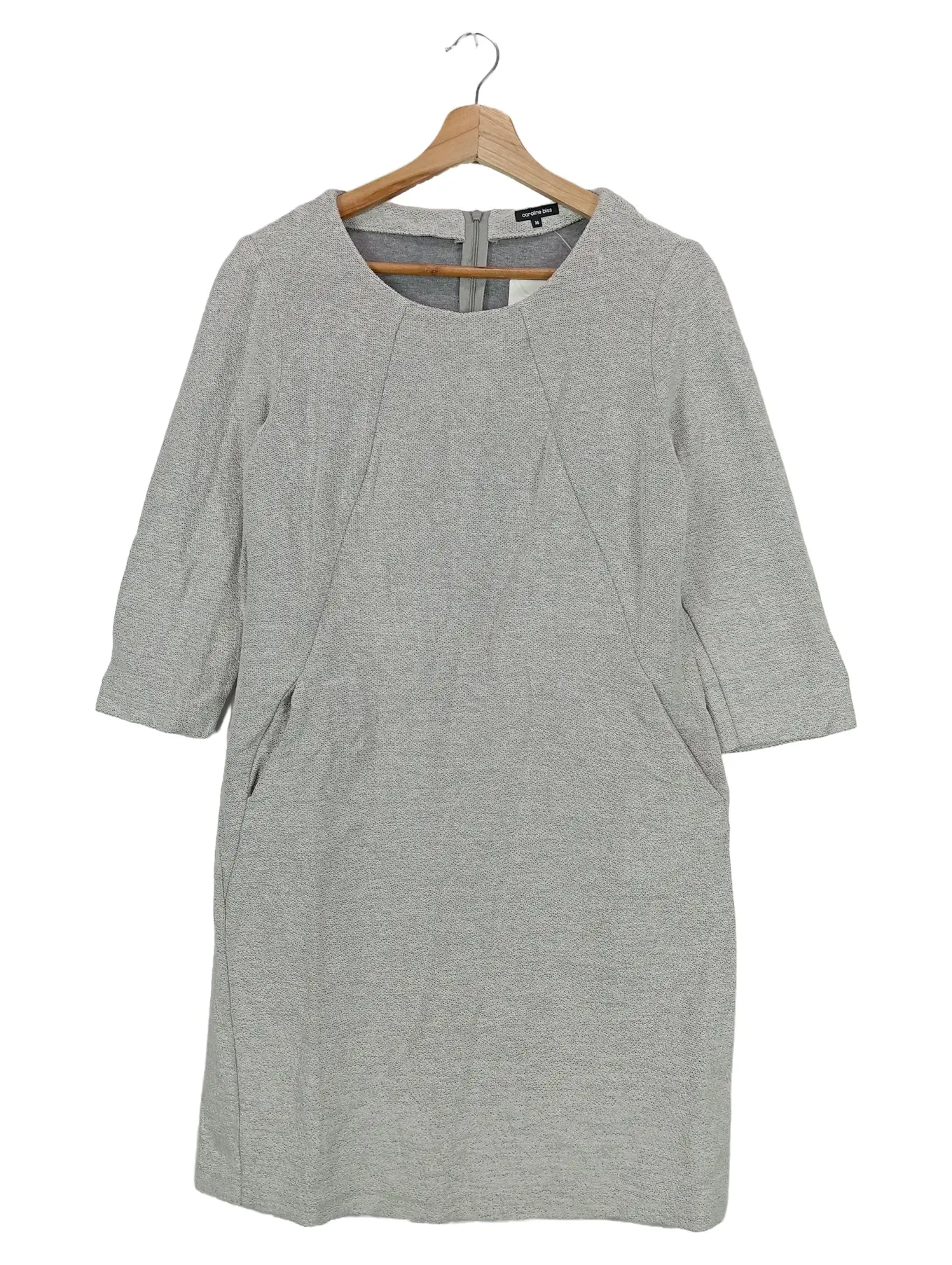 CAROLINE BISS Etuikleid Damen Gr. 36/S Grau Business Elegant Midikleid