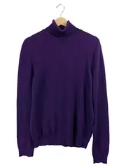 Vorschaubild 4 von Herren Pullover Rollkragenpullover Gr. 50 L Lila Wolle