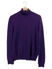 Vorschaubild 1 von Herren Pullover Rollkragenpullover Gr. 50 L Lila Wolle