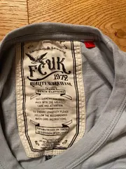 Vorschaubild 4 von FCUK Workwear T-Shirt Herren Blau Gr. L Casual Logo-Print