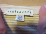 Vorschaubild 3 von Kinder T-Shirt Henley Gestreift Gelb Weiß Gr. 138/140