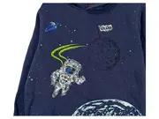 Vorschaubild 2 von Kapuzenpullover Kinder Gr. 128 Blau Tiermotiv Baumwolle Freizeit